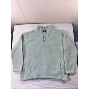 Lands‎ End Fleece Quarter Zip Pullover Women's Jacket Pockets Soft Comfy